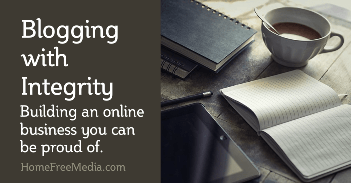 blogging with integrity
