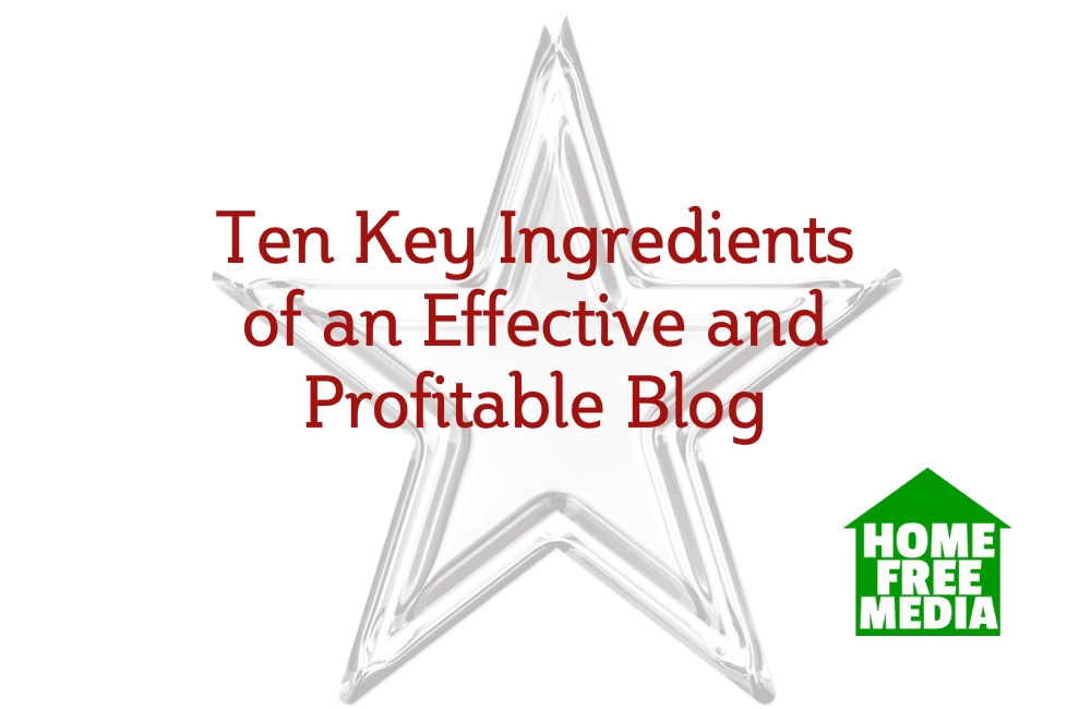 Ten Key Ingredients of an Effective and Profitable Blog