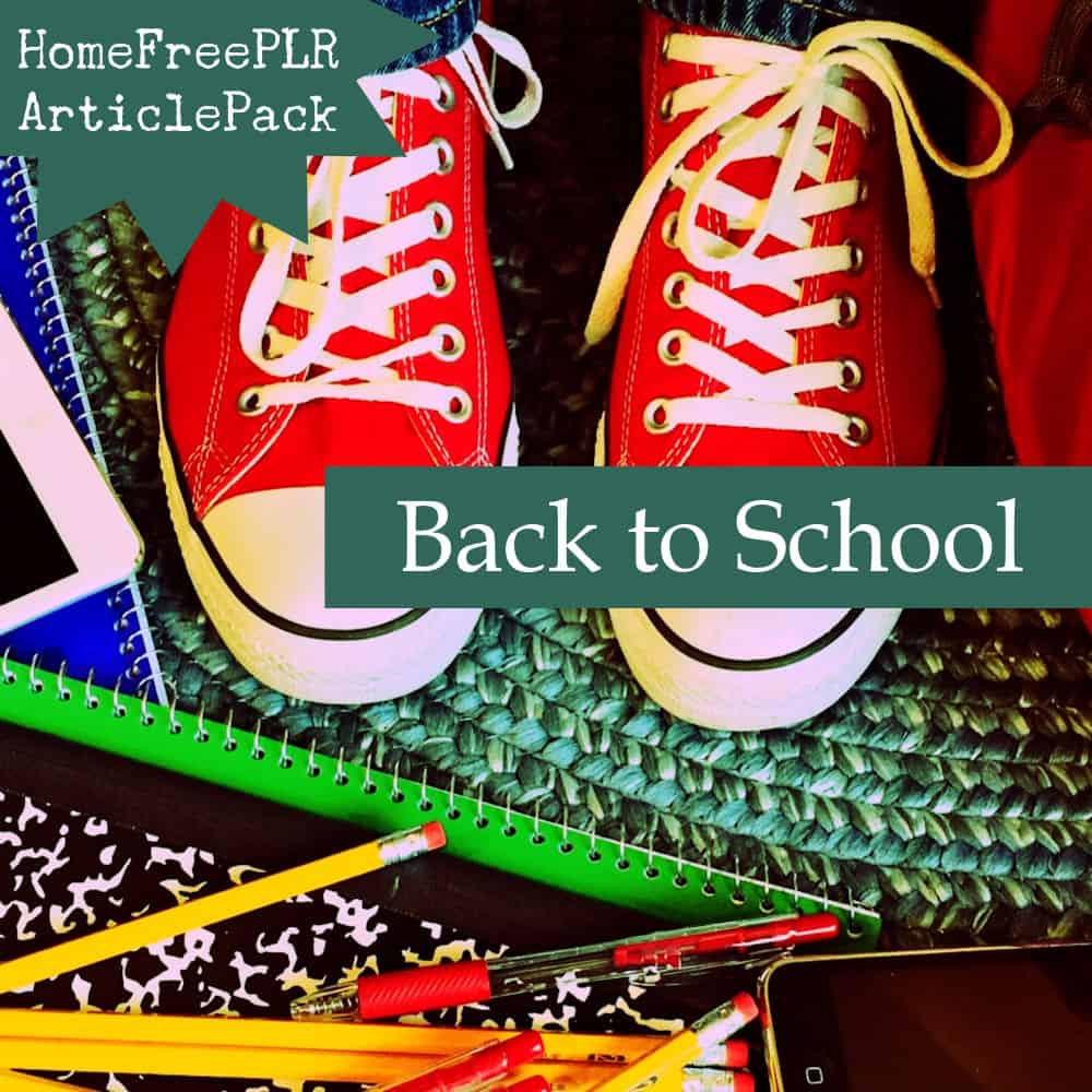 back to school plr article pack