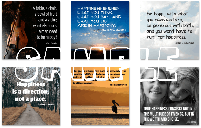 inspirational graphics happiness pack