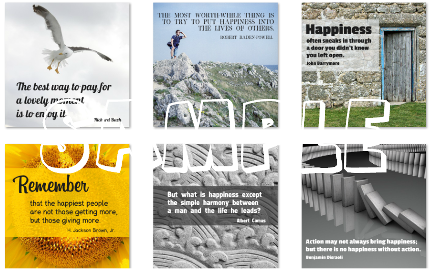 happiness quote graphics